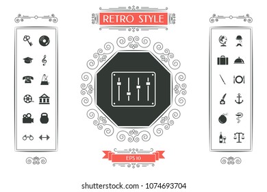 Sound mixer console icon