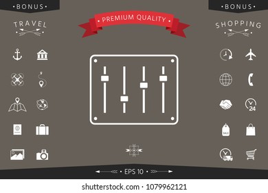Sound mixer console icon