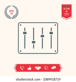 Sound mixer console icon