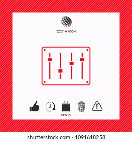 Sound mixer console icon