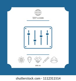 Sound mixer console icon