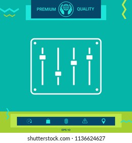 Sound mixer console icon
