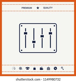 Sound mixer console icon