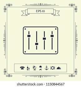 Sound mixer console icon