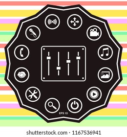 Sound mixer console icon