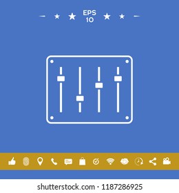Sound mixer console icon