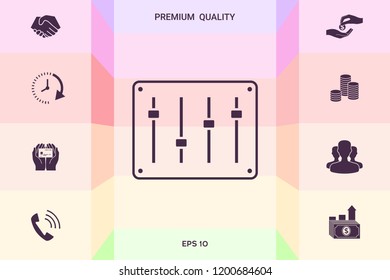 Sound mixer console icon
