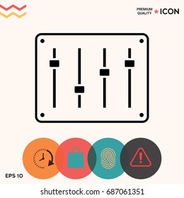 Sound mixer console icon