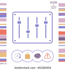 Sound mixer console icon