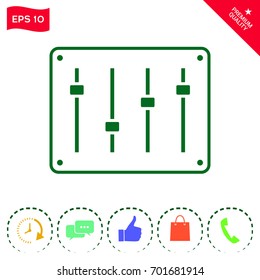 Sound mixer console icon