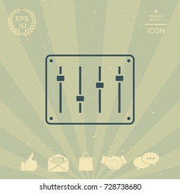 Sound mixer console icon