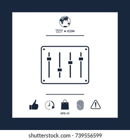 Sound mixer console icon