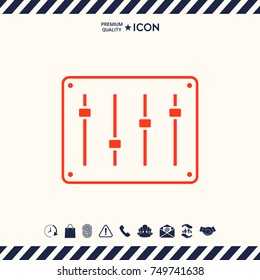 Sound mixer console icon