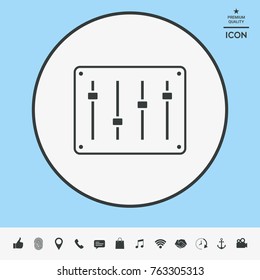 Sound mixer console icon