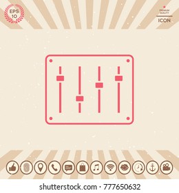 Sound mixer console icon