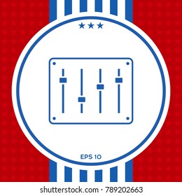 Sound mixer console icon