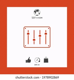 Sound mixer console icon, elements for your design