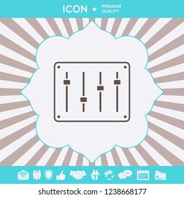 Sound mixer console icon. Graphic elements for your design