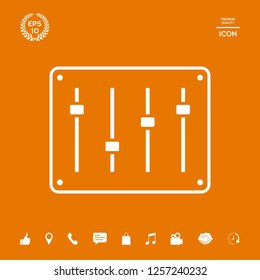 Sound mixer console icon. Graphic elements for your design