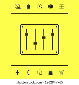 Sound mixer console icon. Graphic elements for your design