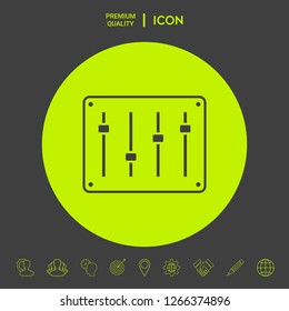 Sound mixer console icon. Graphic elements for your design