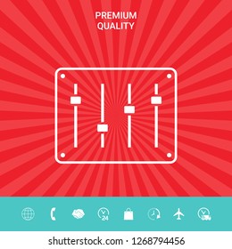 Sound mixer console icon. Graphic elements for your design