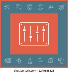 Sound mixer console icon. Graphic elements for your design