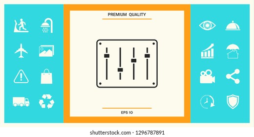 Sound mixer console icon. Graphic elements for your design