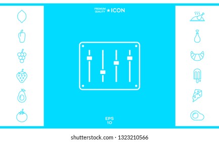 Sound mixer console icon. Graphic elements for your design