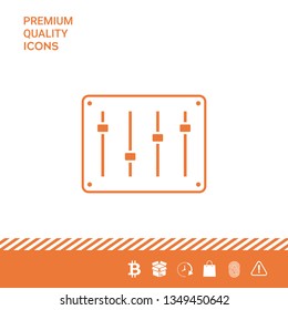 Sound mixer console icon. Graphic elements for your design