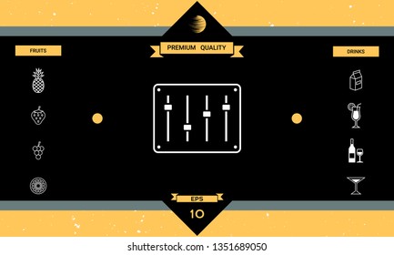 Sound mixer console icon. Graphic elements for your design