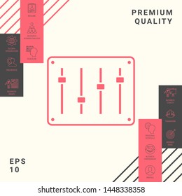 Sound mixer console icon. Graphic elements for your design