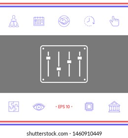 Sound mixer console icon. Graphic elements for your design
