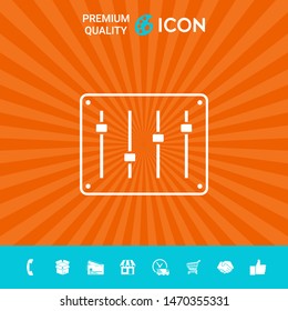 Sound mixer console icon. Graphic elements for your design
