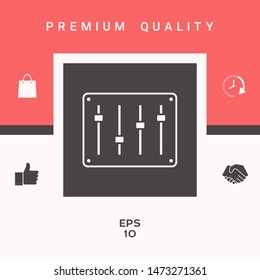 Sound mixer console icon. Graphic elements for your design