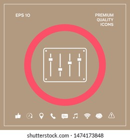 Sound mixer console icon. Graphic elements for your design