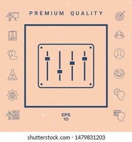 Sound mixer console icon. Graphic elements for your design