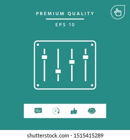 Sound mixer console icon. Graphic elements for your design