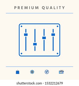 Sound mixer console icon. Graphic elements for your design
