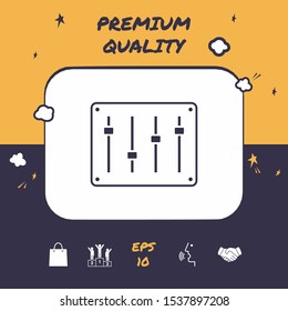 Sound mixer console icon. Graphic elements for your design