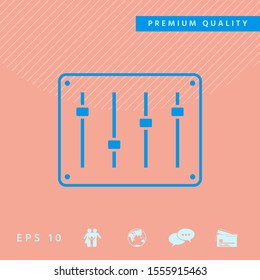 Sound mixer console icon. Graphic elements for your design