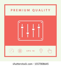 Sound mixer console icon. Graphic elements for your design