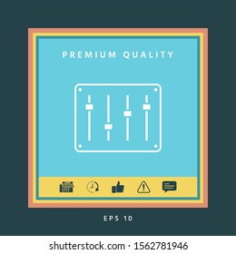 Sound mixer console icon. Graphic elements for your design