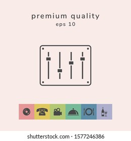 Sound mixer console icon. Graphic elements for your design