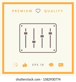 Sound mixer console icon. Graphic elements for your design