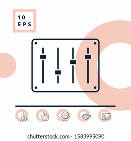 Sound mixer console icon. Graphic elements for your design