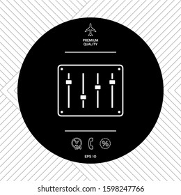 Sound mixer console icon. Graphic elements for your design