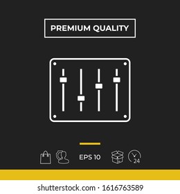 Sound mixer console icon. Graphic elements for your design