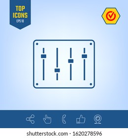 Sound mixer console icon. Graphic elements for your design
