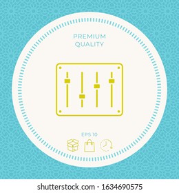Sound mixer console icon. Graphic elements for your design